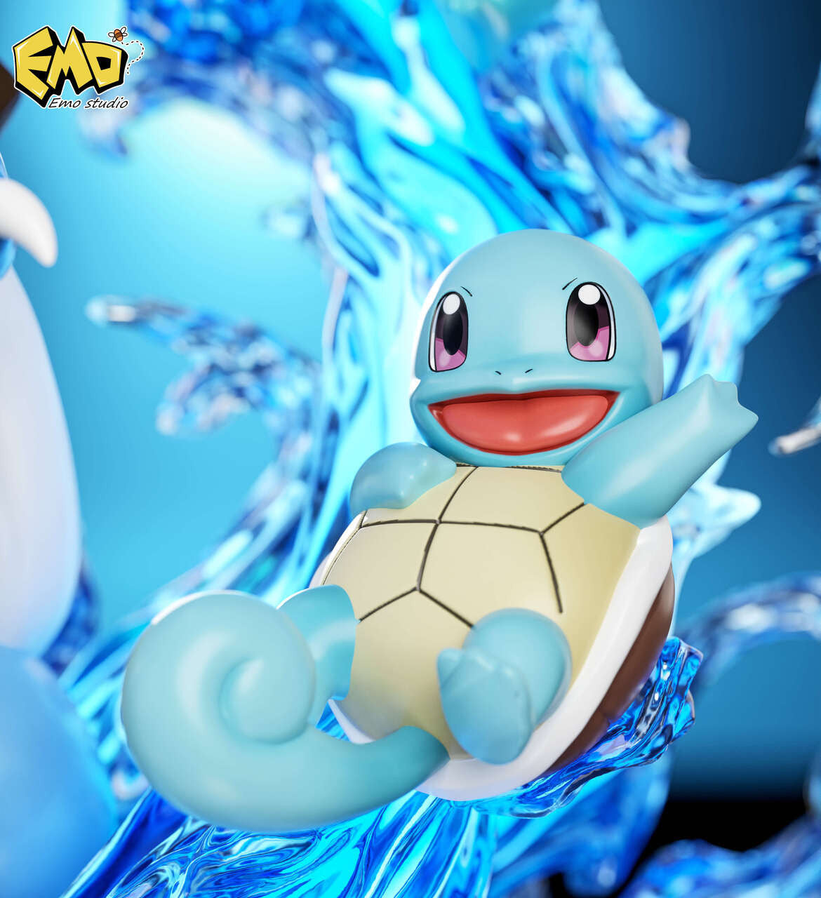 Pokemon I Water Type Blastoise Ecosystem Statue I EMO Studio I Resin Statue