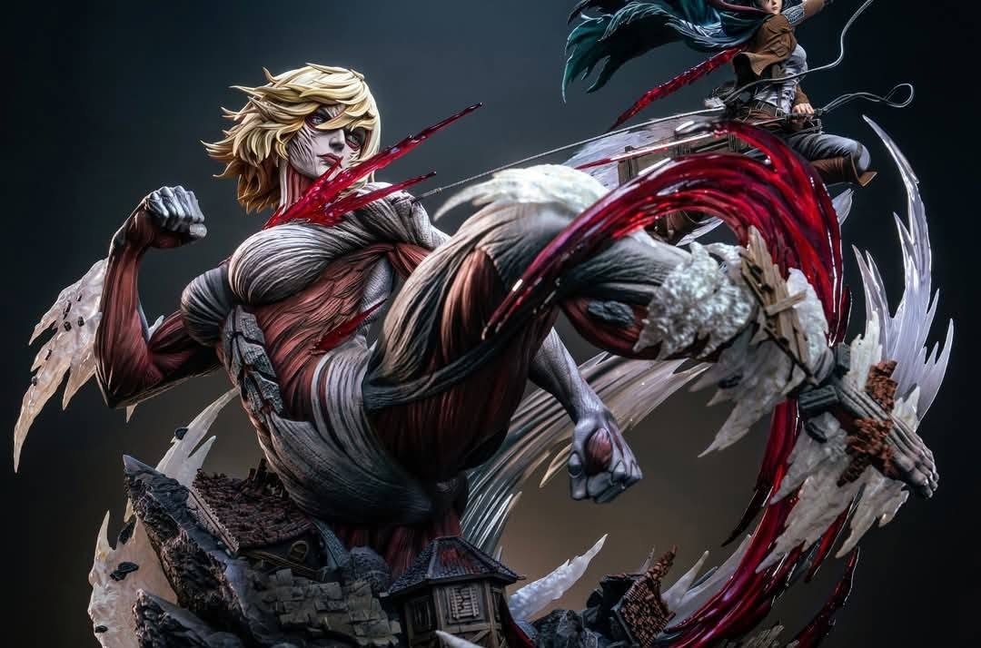 Attack on Titan I Mikasa Ackerman vs. Female Titan I Hertz Studio I 1:6 Resin Statue