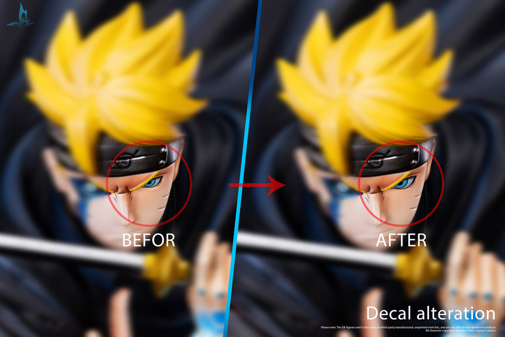 Uzumaki Boruto 1/6 Resin Statue - Butterfly Effect Studio I Naruto - facial decal comparison