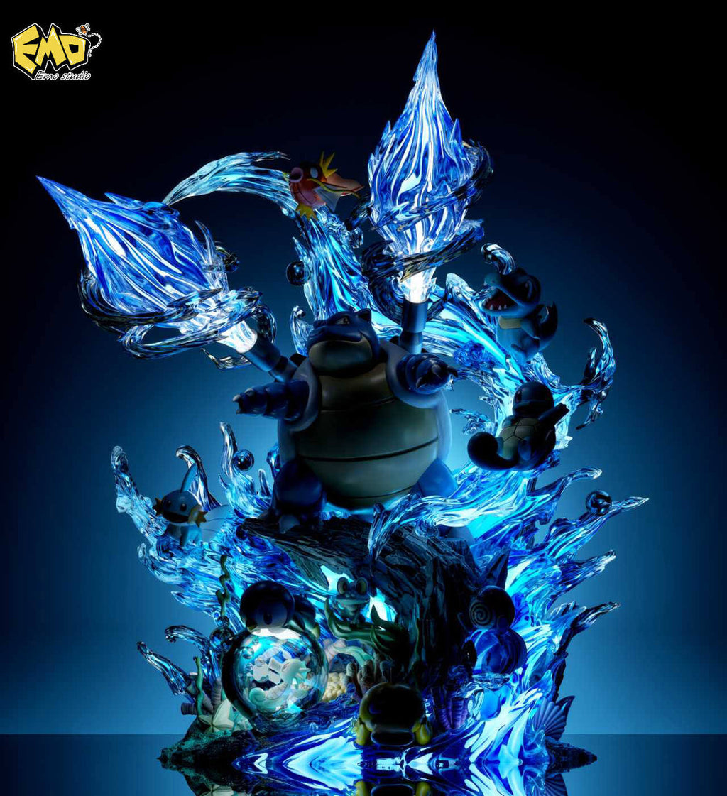 Pokemon I Water Type Blastoise Ecosystem Statue I EMO Studio I Resin Statue