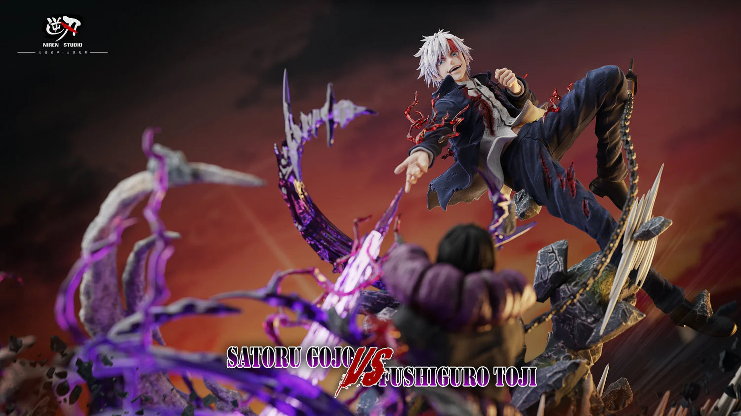 Jujutsu Kaisen I Gojo vs. Toji I Niren Studio I 1:6 Resin Statue