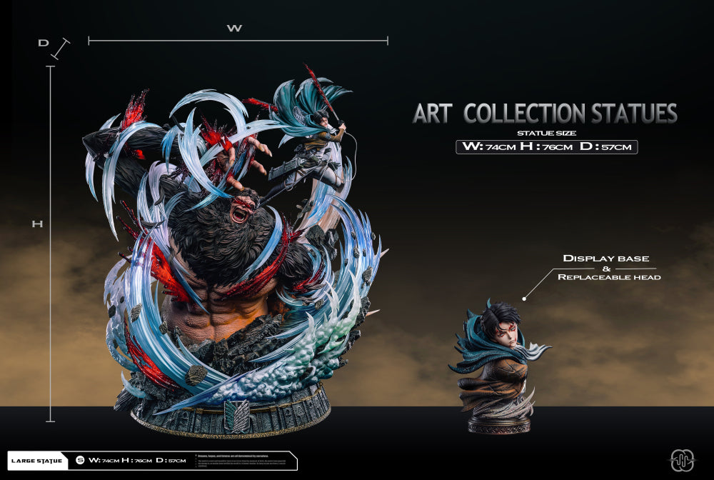 Attack on Titan I Levi vs. Beast Titan 2.0 I Hertz Studio I 1:6 Resin Statue